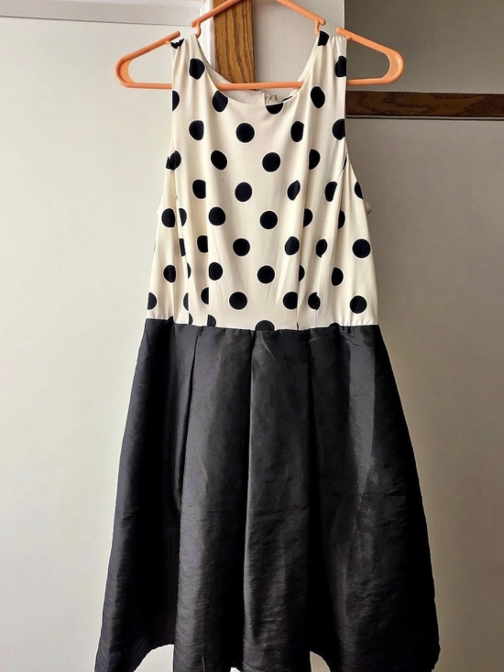 R&K Polka Dot Mini Dress in Black & White Size 8